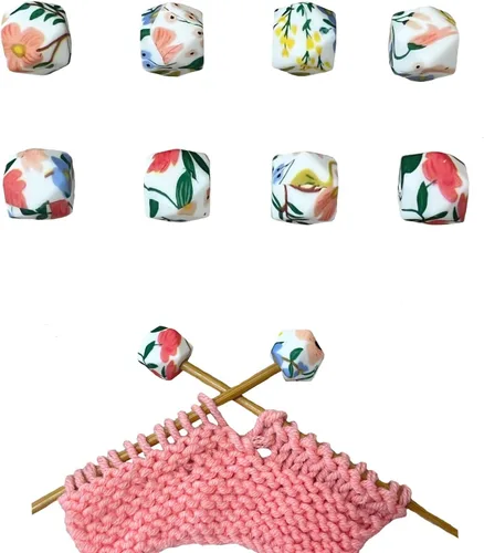 Miniatura 8 de SPANSEE Porta Agujas de Tejer Hexagonales - 4 Piezas, Tamaño 3-13 (3.25mm-9mm), Tapones de Punta, Protectores de Punta Tapones de aguja hexagonal