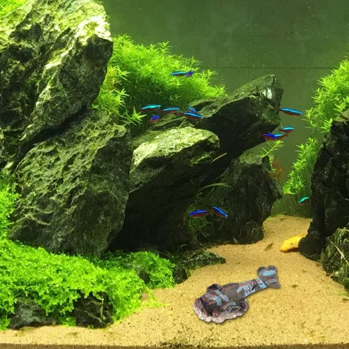 Miniatura 5 de VILLCASE Sunken Fighter Plane Resina Acuario Plano Decoraciones Acuario Ornamento Escondite Habitat Fish Tank Paisaje Ornamento