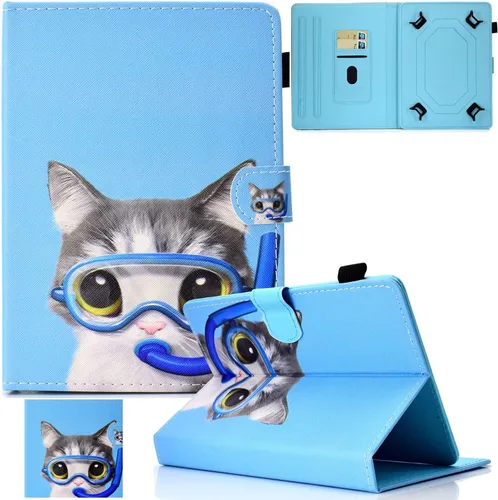 Miniatura 17 de Funda universal para tablet de 9.0 a 10.5 pulgadas, ranuras para tarjetas para iPad 9.7/iPad 10.2/iPad 10.5/Galaxy Tab 3 10.1/Tab 4 10.1/Tab S3 Oso