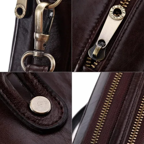 Miniatura 4 de KPYWZER Bolso de mano de cuero para hombre