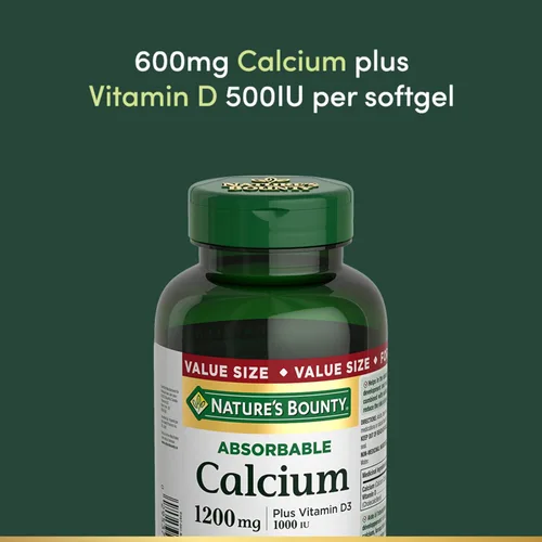 Miniatura 7 de Nature's Bounty Calcio absorbible 1200mg más vitamina D3 1000IU 200