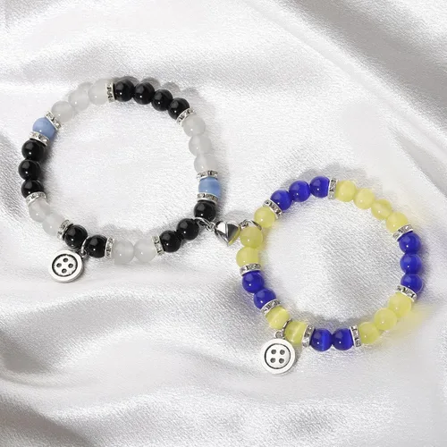 Miniatura 3 de Pulseras a juego para parejas, mejores amigos, pulseras de dijes de gatito araña, regalos de Navidad, joyería a juego de amistad, pulseras