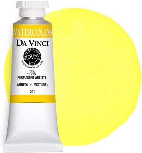 Miniatura 109 de DA VINCI PAINTS Pintura de acuarela para artista profesional, Gamboge (tono), 0.5 fl oz
