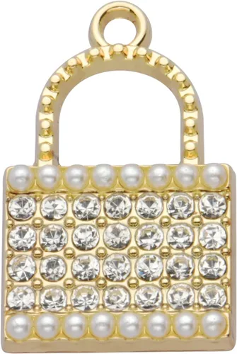 Miniatura 12 de Paquete de 20 dijes de diamantes de imitación chapados en oro, accesorios de cristal para collares, pulseras, joyería, manualidades, bricolaje