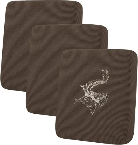 Miniatura 63 de hyha Fundas impermeables para cojines de sofá para mascotas, funda antideslizante para asiento de sofá para perros lavable, tela de jacquard Gris