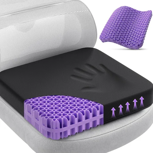 Miniatura 9 de Cojín de asiento de gel TushGuard para sentarse por mucho tiempo, diseño patentado agrandado y engrosado, refrescante y transpirable para silla