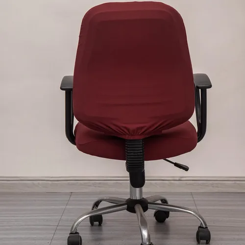 Miniatura 5 de Melaluxe - Funda para silla de oficina de computadora, funda universal protectora y elástica, cubierta elástica para silla giratoria (Rojo)