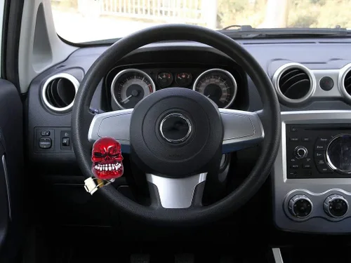 Miniatura 5 de Pomo Giratorio de Volante con Calavera, Perilla Giratoria para Conducir Suicide, Mango de Potencia, Ajuste Universal para la Mayoría de Vehículos