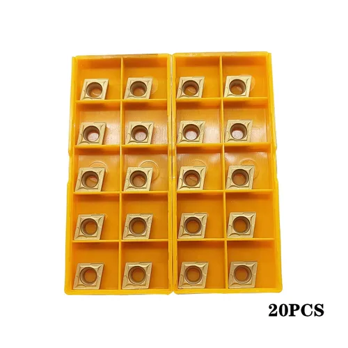 Miniatura 7 de 20 piezas CCMT09T304/CCMT32.51 Insertos de torneado de carburo, CCMT Insertos de repuesto de torno CNC multicapa recubiertos para torno de torneado