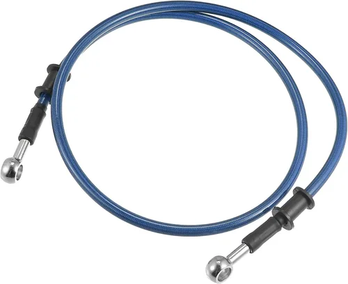 Miniatura 11 de X AUTOHAUX 39.4 in 39.37" Longitud 0.394 in ID motocicleta hidráulico freno línea aceite manguera tubo 0° acero inoxidable trenzado cable para ATV