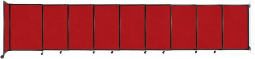 Miniatura 111 de Divisor de habitación de pared recta deslizante montado en la pared Anchos ajustables Ruedas de bloqueo Separador de habitación Paneles