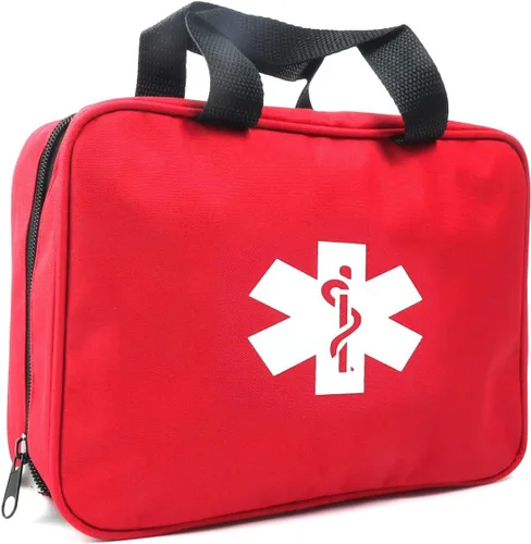 Bolsa de primeros auxilios roja vacía de rescate de viaje para primeros auxilios, bolsa de emergencia para automóvil, hogar, oficina, cocina, Rojo
