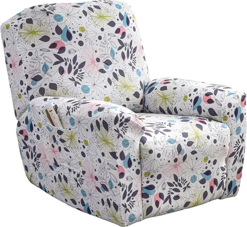 Miniatura 13 de Fundas elásticas para sillas reclinables, 4 piezas, estampado Lazyboy, funda de elastano suave para silla reclinable, protector de muebles