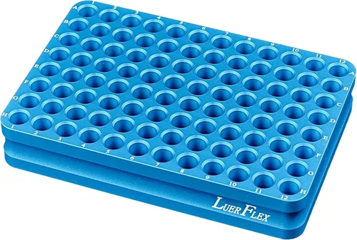 Tubo de Bloque de Enfriamiento de Aluminio para Enfriador de 96 Pozos para Tiras de Placas PCR de 0.1ml 0.2ml, Paquete de 1