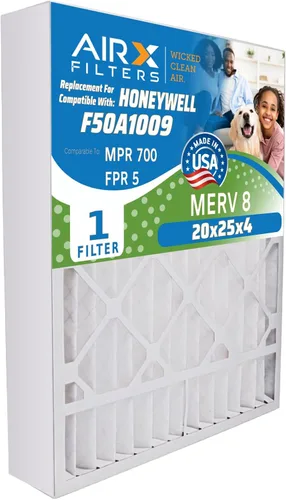 Miniatura 31 de AIRX FILTERS WICKED CLEAN AIR. Filtro de horno 20x25x4 MERV 8 compatible con filtro de aire Honeywell 20x25x4 F25 1 solo filtro