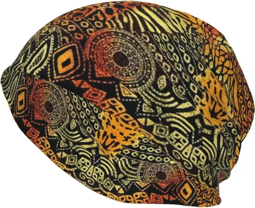 Miniatura 35 de Gorro africano holgado para adultos, tejido elástico, de calavera, gorro de invierno para exteriores para mujeres y hombres