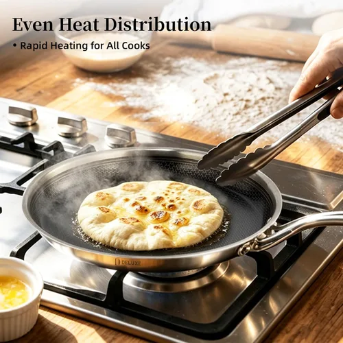 Miniatura 6 de DELUXE Sartén antiadherente de cerámica híbrida, 12 pulgadas, mango que se mantiene fresco, apto para lavavajillas y horno, listo para inducción