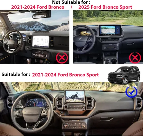 Miniatura 3 de Bandeja de almacenamiento para consola central para 2021-2024 Ford Bronco Sport CX430 Organizador de tablero de consola central con soporte