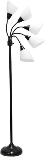 Miniatura 2 de Simple Designs LF2006-BAW 67" Lámpara de pie contemporánea con múltiples cabezales Medusa de 5 luces, lámpara de pie ajustable de cuello de cisne