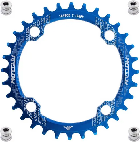 Miniatura 11 de YBEKI Plato de grado profesional 104BCD (30-52T) CNC 7075-T6 Aluminio Narrow-Wide MTB/Carretera Redondo Ovalado Corona de Bicicleta Compatible