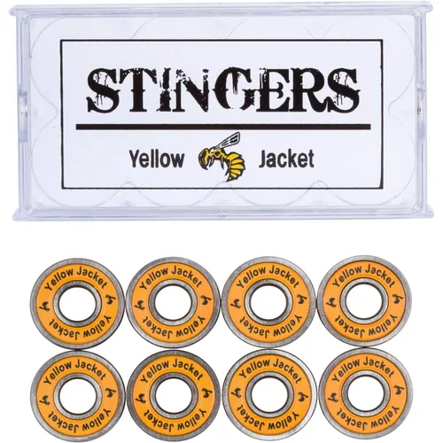 Miniatura 23 de Yellow Jacket - Rodamientos premium para patineta y longboard, profesionales, 608, ABEC 9, naranja tropical (paquete de 8)