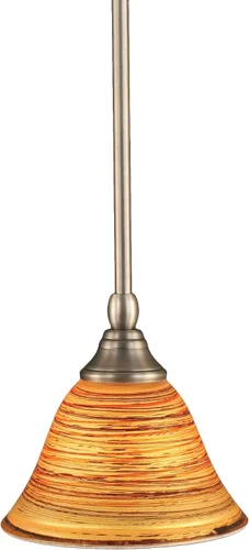 Miniatura 21 de Toltec Lighting Tallo Colgado Mini colgante, acabado de cobre negro, 3.5" cuadrado humo burbuja vidrio