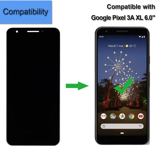 Miniatura 4 de Nueva pantalla LCD OLED compatible con Google Pixel 3A XL G020B 6.0 pulgadas LCD táctil montaje + herramientas (negro)