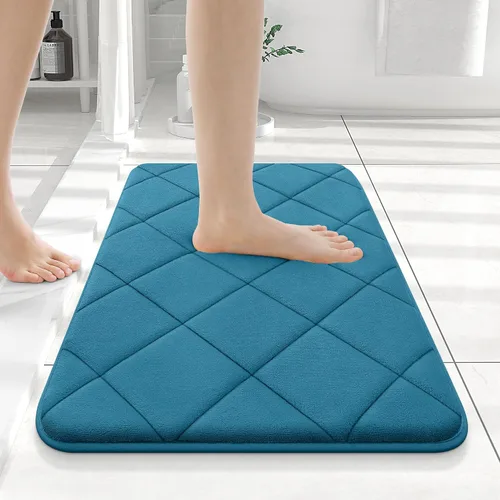 Miniatura 78 de OLANLY Tapete de baño de espuma viscoelástica de 24 x 16 pulgadas, ultra suave y absorbente, lavable a máquina, cómodo tapete de baño para suelo