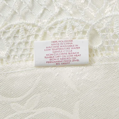 Miniatura 4 de Violet Linen Manteles jacquard de damasco de poliéster con patrón de encaje vintage, 70 pulgadas, redondo, beige