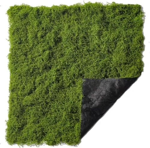 Tapete de musgo verde artificial para decoración de pared de césped, 19.68 x 19.68 pulgadas, tapete de musgo natural preservado, hojas de musgo