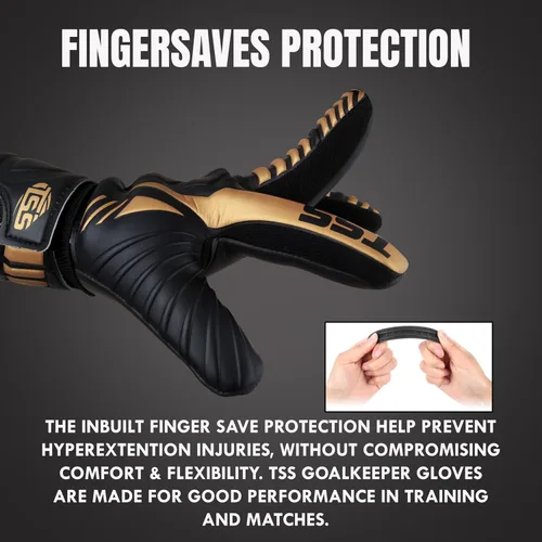 Miniatura 6 de Guantes de portero de fútbol para adultos y jóvenes, guantes de fútbol de alto rendimiento con protección Pro-Teck para la columna vertebral