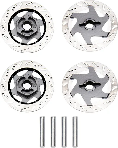 Miniatura 2 de ShareGoo - Paquete de 4 neumáticos de metal de 0.472 pulgadas para llanta hexagonal, disco de freno compatible con Traxxas Tamiya HSP HPI Redcat