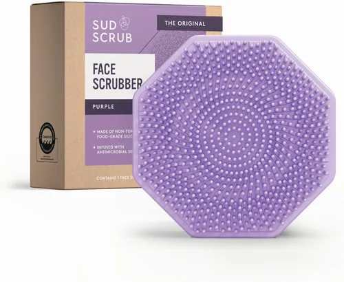 Miniatura 9 de Sud Scrub® Cepillo Exfoliante Facial de Silicona Antimicrobiana, 1 Paquete, Exfoliante Facial Suave para Piel Sensible, Cepillo de Limpieza Facial