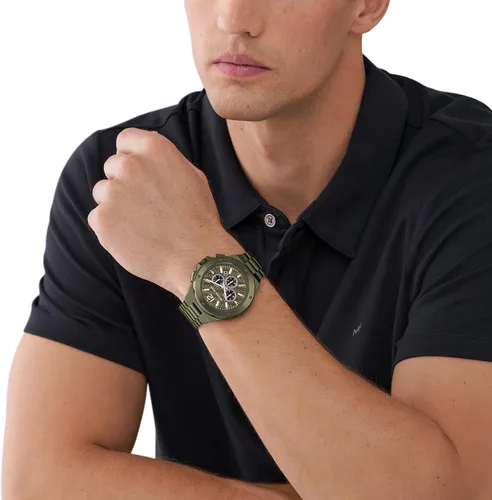 Miniatura 5 de Michael Kors Lennox - Reloj cronógrafo de acero inoxidable para hombre con correa de acero o silicona
