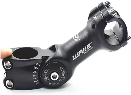 WAKE MTB Stem 31.8 3.543 in 4.331 in 0 60 grados ajustable de bicicleta de montaña vástago de manillar corto para la mayoría de bicicletas,