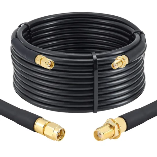Miniatura 23 de XRDS -RF Cable SMA de 1 pie, cable de extensión SMA con conector SMA macho a SMA hembra de 50 ohmios KMR240 cable coaxial SMA de baja pérdida