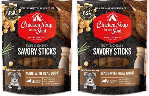 Miniatura 16 de Chicken Soup for The Soul All Natural Premium Savory Sticks Golosinas suaves y masticables para perros, primer ingrediente de carne de res real, sin