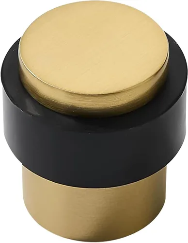 Miniatura 8 de KHTUMEWARE Paquete de 6 topes de puerta de piso de 1-1/2 pulgadas, tope de puerta negro mate, protector de pared para puerta comercial, cuña