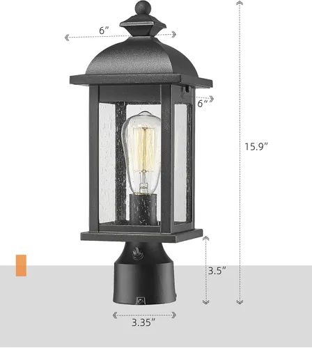 Miniatura 5 de FEMILA Luz de poste al aire libre del atardecer al amanecer, lámpara de poste impermeable, postes de lámpara exterior iluminación exterior