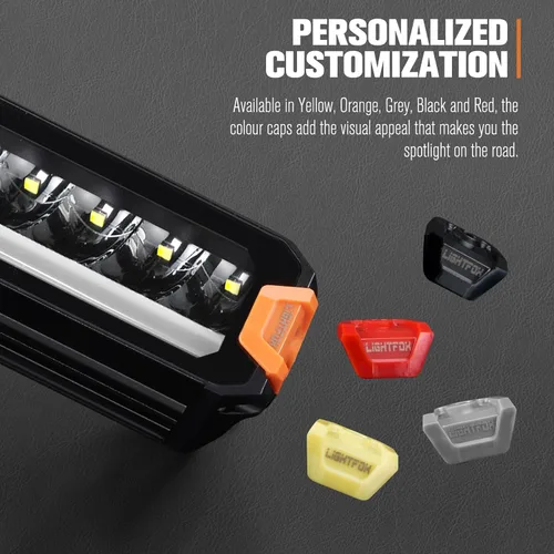 Miniatura 7 de LIGHTFOX Barra de luz LED de 12 pulgadas con conector DT, haz de luz puntual y de inundación de fila única, 72W, 6,717LM, luces de conducción