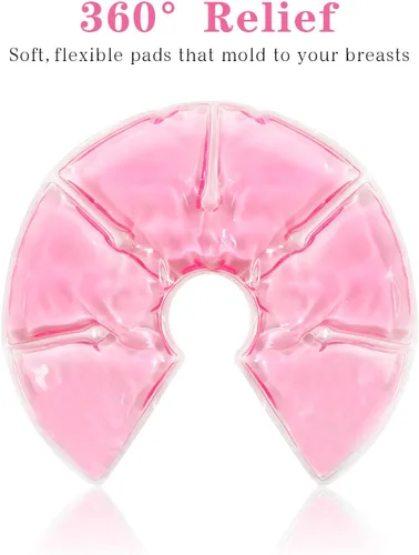 Miniatura 7 de Paquetes de terapia de senos, paquete de 2 paquetes reutilizables de gel frío caliente para aliviar el dolor de pezones, mastitis, congestión, apoyo