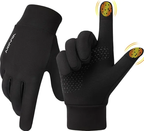 Guantes de invierno para hombres y mujeres resistentes al viento, ligeros, antideslizantes, pantalla táctil, guantes deportivos para correr,