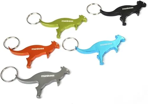 Miniatura 6 de Munkees Land - Llaveros para abrebotellas con forma de animales para vino, cerveza, lata y botella, diseño de lagarto, ciervo, caballo, alce