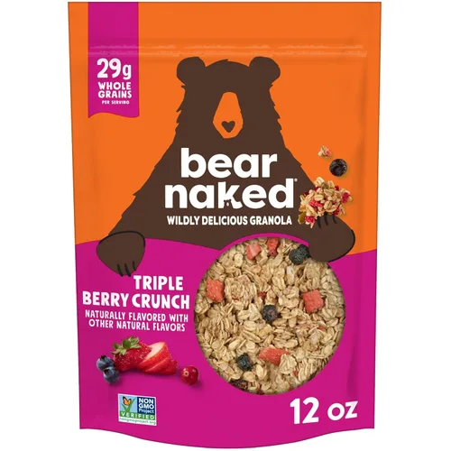 Miniatura 10 de Bear Naked Cereal de granola, vegano, aperitivos de desayuno, almendra V'Nilla (6 bolsas)
