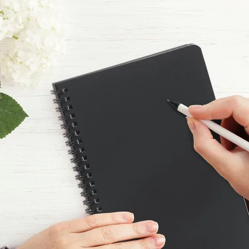 Miniatura 5 de miikoul - 60 paquetes de cuadernos en espiral A5, cuadernos con rayas negras a granel, 21 cm × 14 cm, 60 hojas/120 páginas, cuadernos de viaje