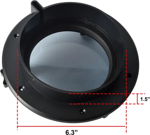 Miniatura 3 de Amarine Made 2 piezas de lancha yate de apertura redonda Portlight Porthole de 8.5 pulgadas de repuesto para ventana de orificio de puerto - vidrio