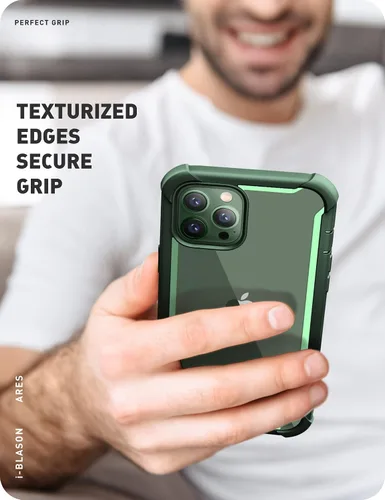 Miniatura 8 de i-Blason Ares - Funda para iPhone 13 Pro Max de 6.7 pulgadas [protector de pantalla integrado] [protección de grado militar] Funda transparente