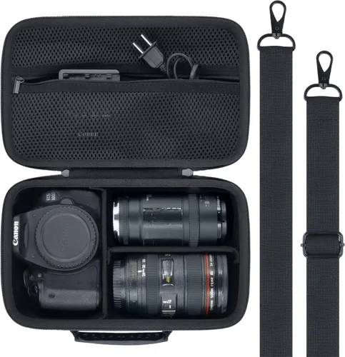 Estuche para cámara Baval compatible con Canon EOS Rebel T7 / T100 / R50 / R100 / R5 / R6 Mark II / 90D DSLR con lente de 18-55mm, Sony, Nikon