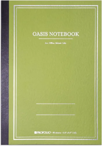 Itoya ProFolio Oasis Cuaderno - Cuaderno Diario A5 Aguacate - Cuaderno Diario Rayado y Punteado para Trabajo - Diario de Arte para Artistas y