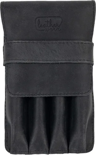 Miniatura 10 de Portalápices, estuche para lápices, soporte de estilo minimalista, almacenamiento clásico, cuero de grano completo, hecho a mano, marrón bourbon